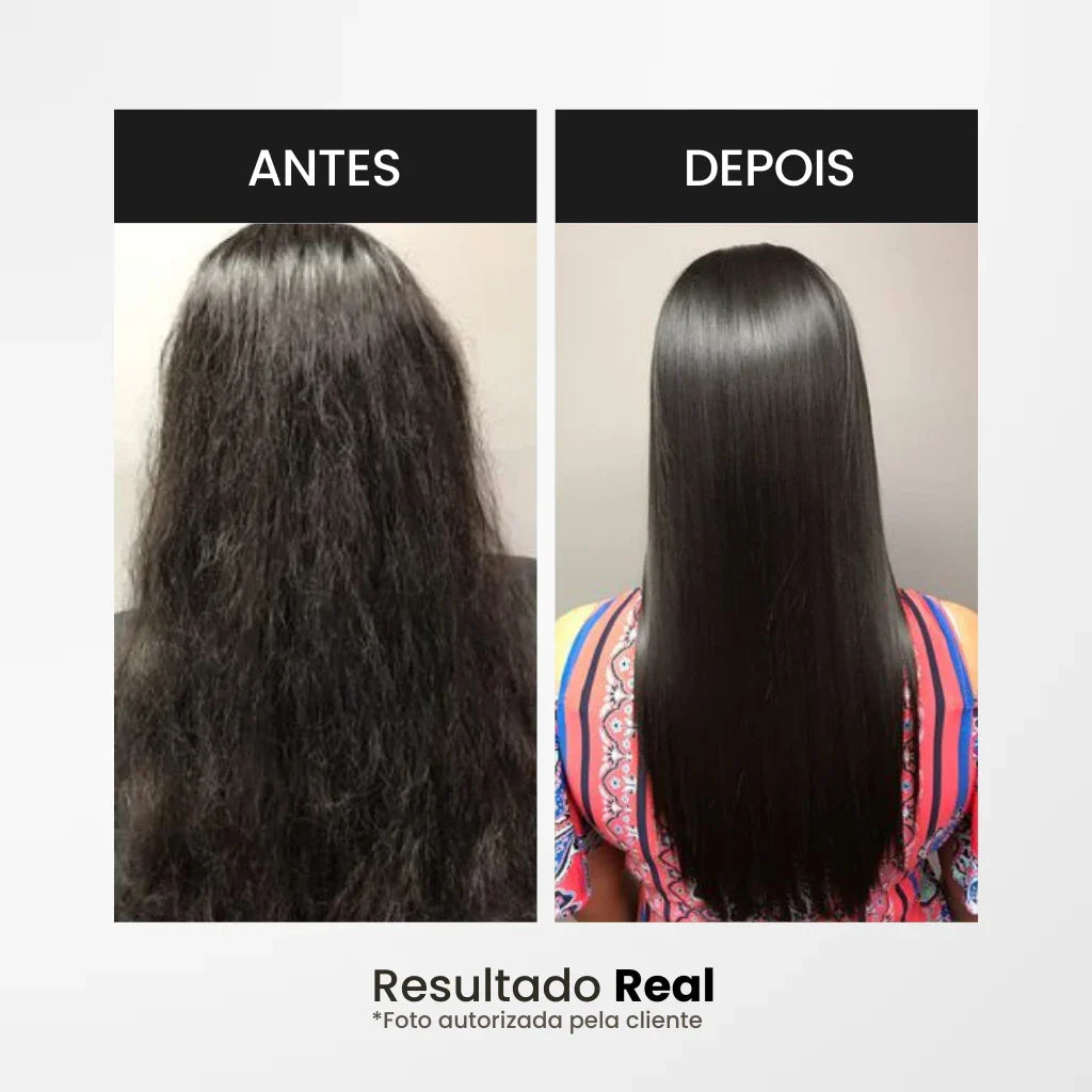Escova Alisadora Portátil | Liso 2x Mais Rápido com Tecnologia de Proteção