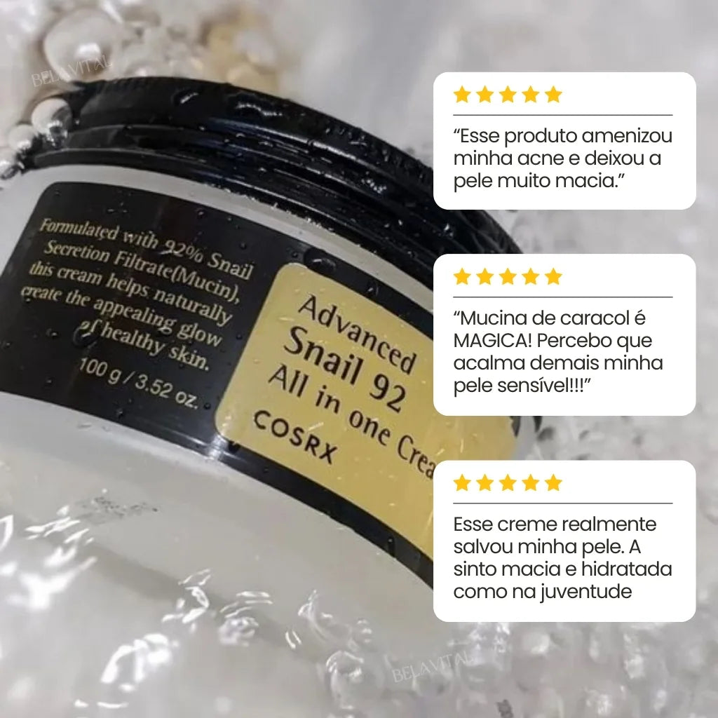 Creme Coreano de Baba de Caracol