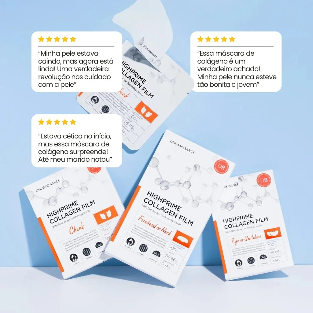 Kit Máscara de Colágeno GoldBotox Highprime: Renovação Profunda da Pele