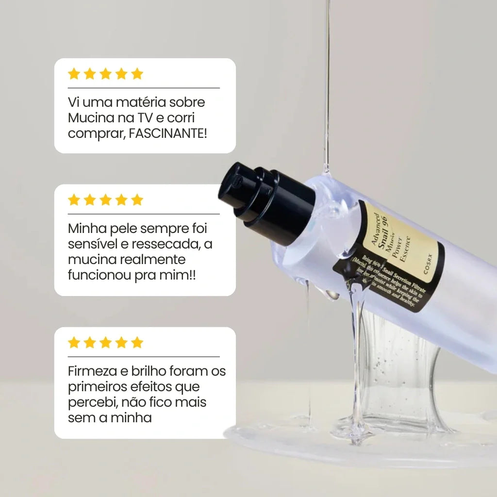 Sérum Coreano Advanced Snail 96: Reparação com Mucina de Caracol