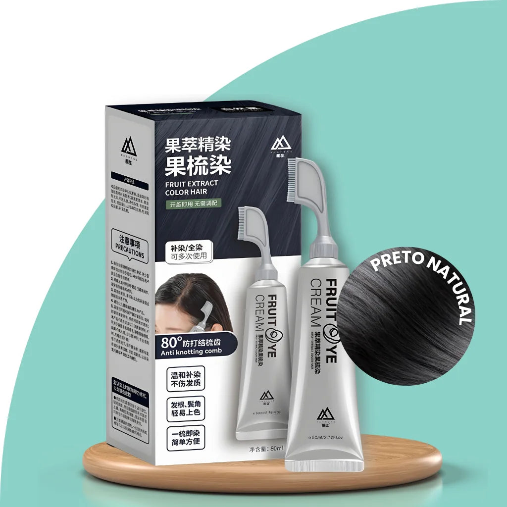 NaturiColor: Tinta de Cabelo Sem Amônia + Pente de Brinde