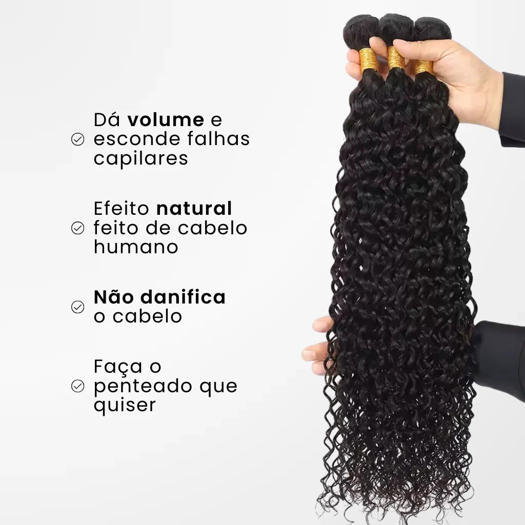 Mega Hair Cacheado Natural: Cabelo Humano com toque suave