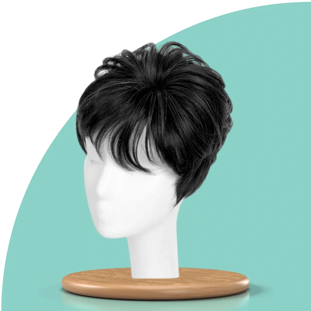 Top Closure - Topo de Cabelo Curto Natural | Para Alopecia e Falhas