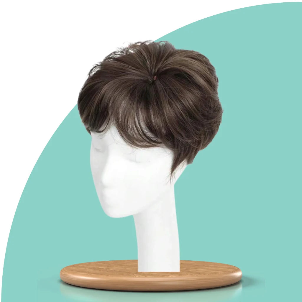 Top Closure - Topo de Cabelo Curto Natural | Para Alopecia e Falhas