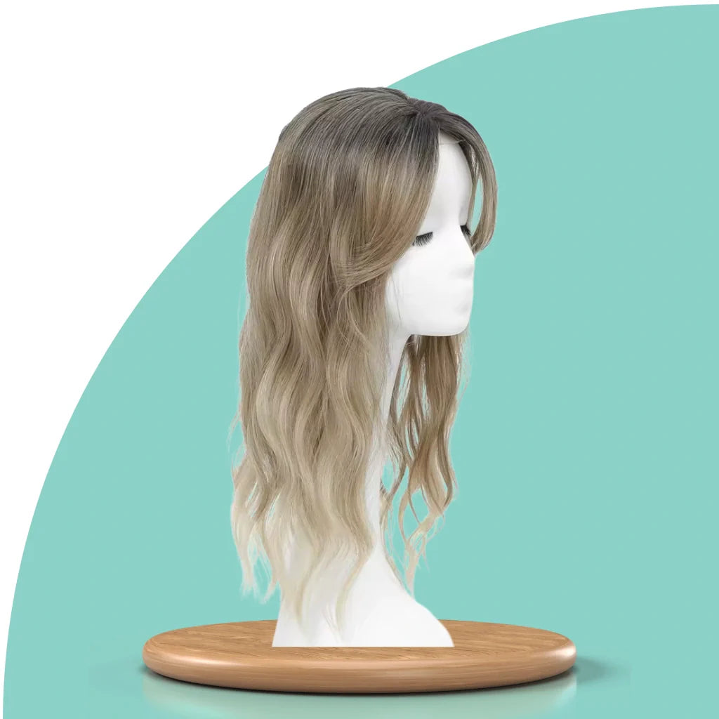 Top Closure - Topo de Cabelo Natural Ondulado 50cm | Para Alopecia e Falhas