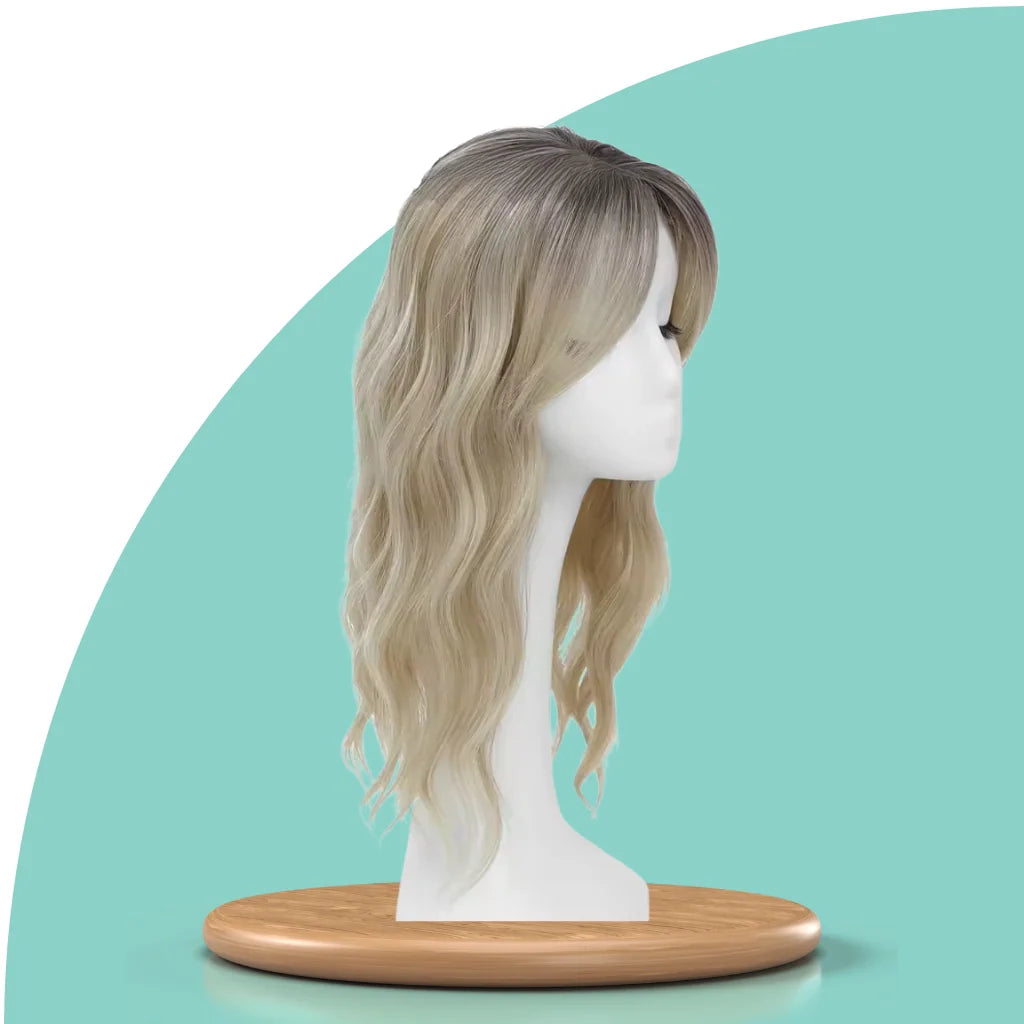 Top Closure - Topo de Cabelo Natural Ondulado 50cm | Para Alopecia e Falhas