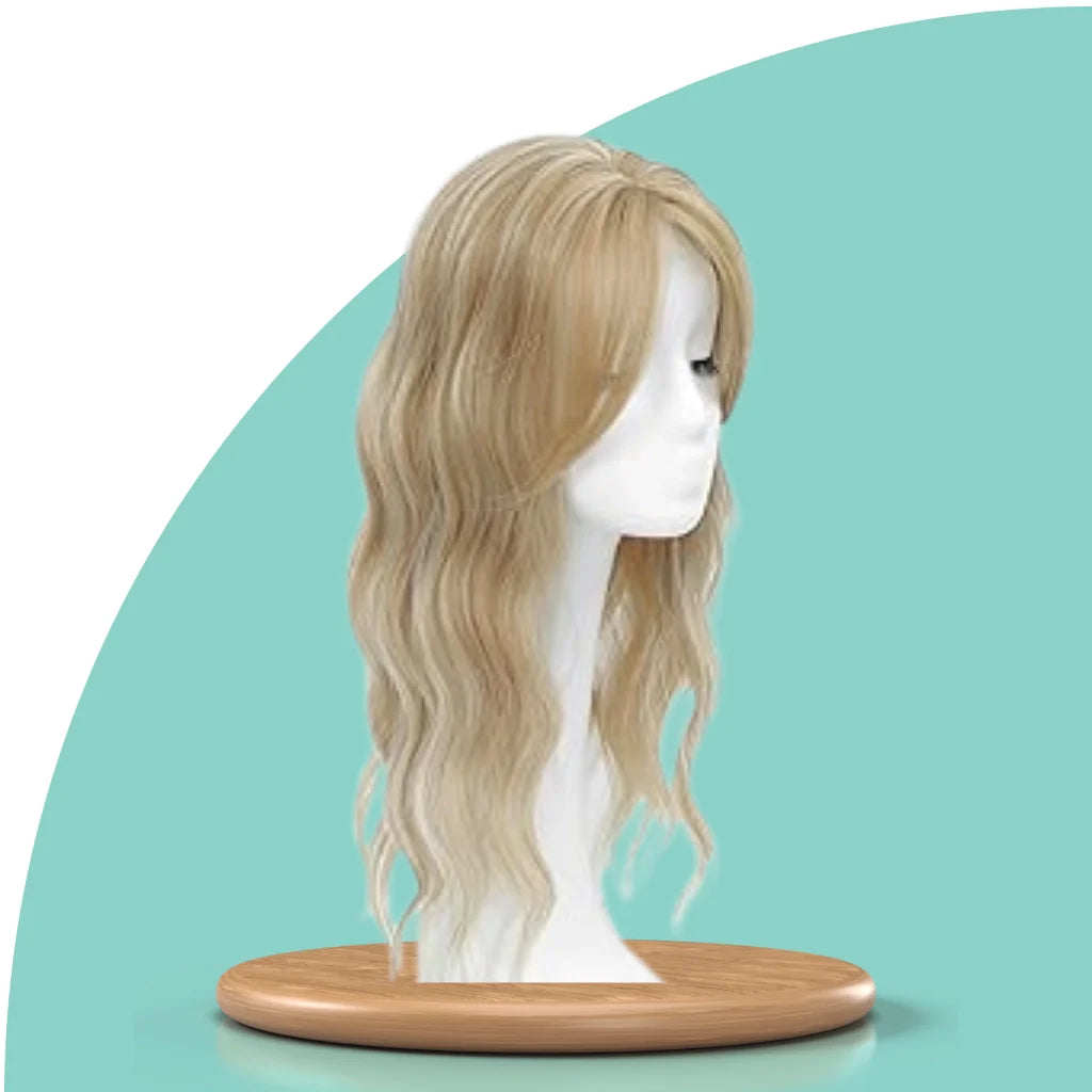 Top Closure - Topo de Cabelo Natural Ondulado 50cm | Para Alopecia e Falhas