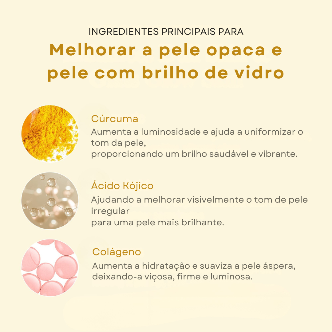 Máscara Facial Noturna com Ácido Kójico e Cúrcuma