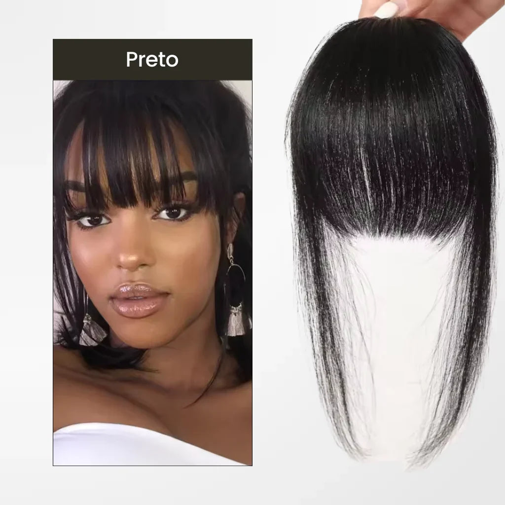 Aplique de Franja TicTac: Cabelo Humano com Tecnologia 3D