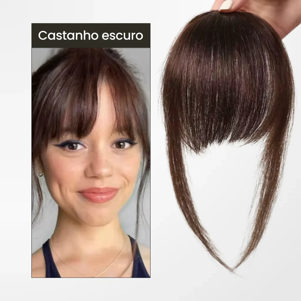 Aplique de Franja TicTac: Cabelo Humano com Tecnologia 3D