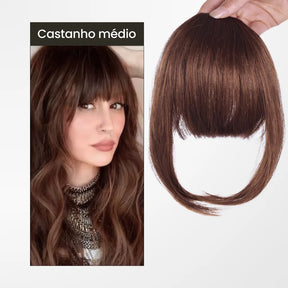 Aplique de Franja TicTac: Cabelo Humano com Tecnologia 3D