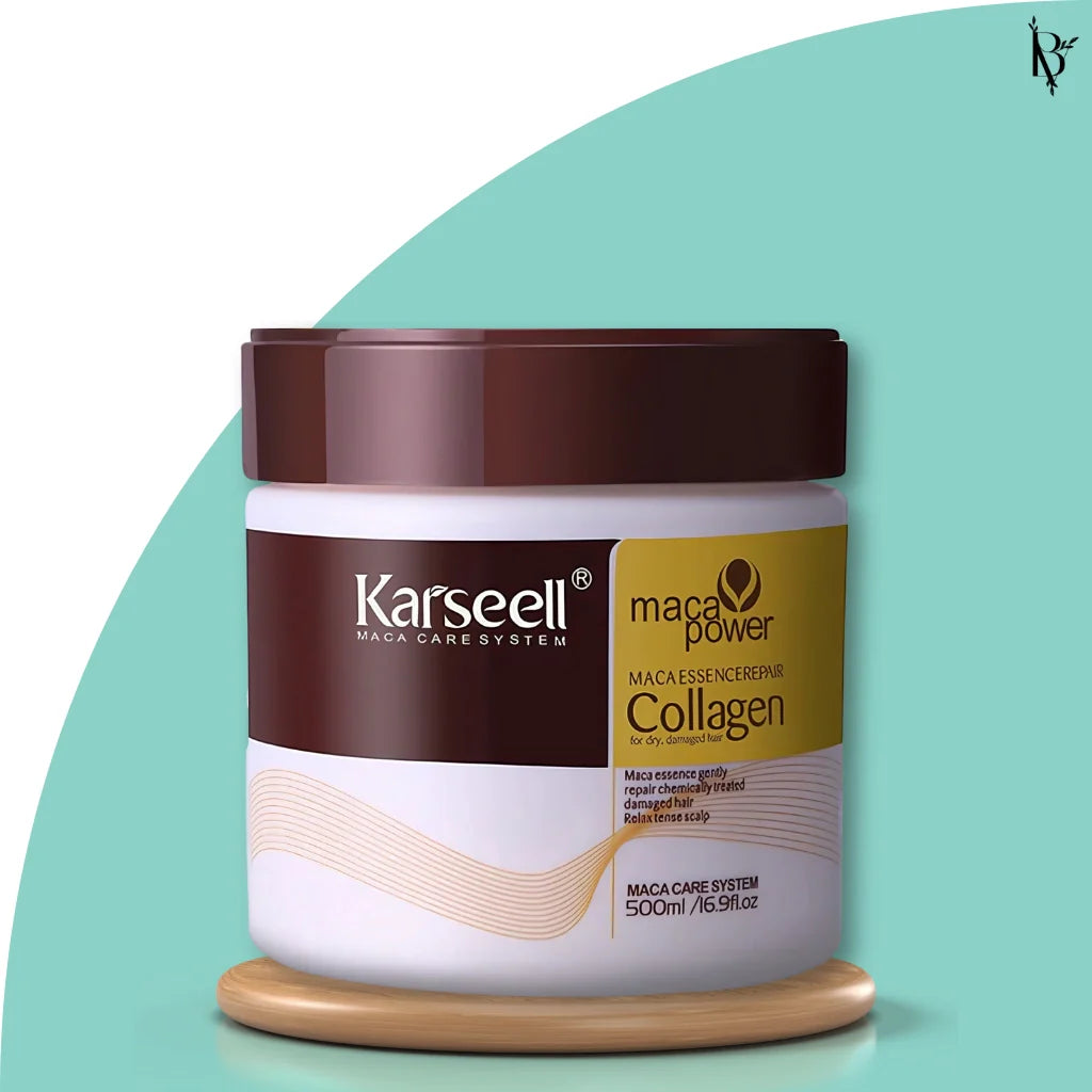 Máscara de Colágeno Karseell Original: Renovação e Brilho para Cabelos 500ml