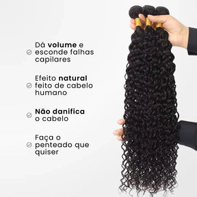 Mega Hair Cacheado Natural: Cabelo Humano com toque suave
